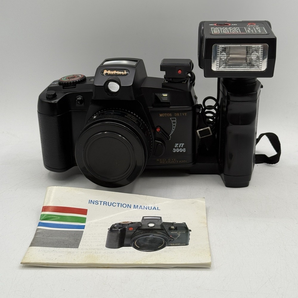 Vintage Matsui KIT 3006‎ W/Flash Focus 50mm Optical Lens Red Eye Reduction